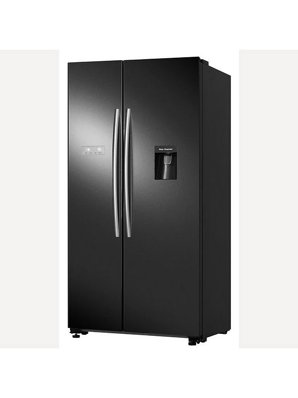 Hisense RS741N4WBE 90cm Wide, Side by Side, American Fridge Freezer with non-plumbed Water Dispenser - Black - Image 6